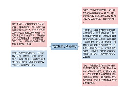 吃维生素C别喝牛奶