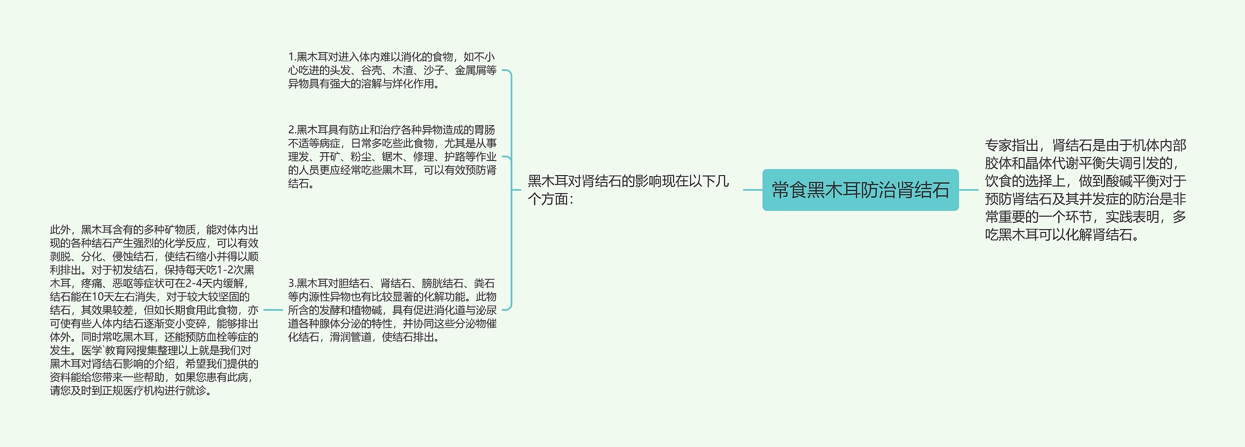 常食黑木耳防治肾结石