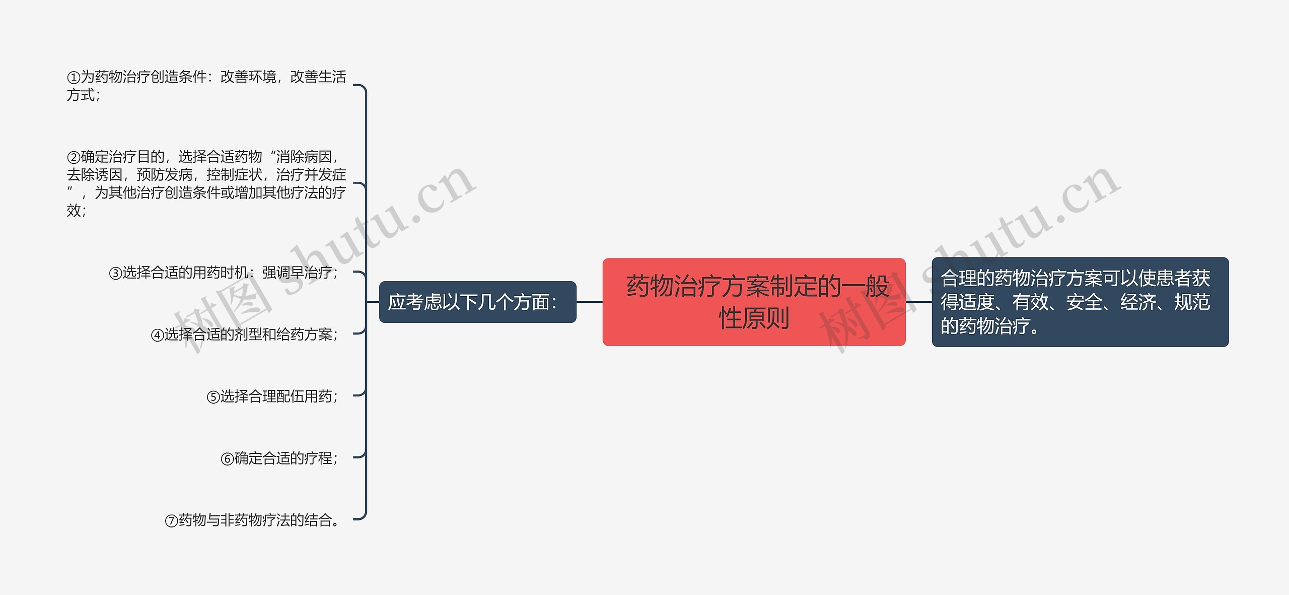  药物治疗方案制定的一般性原则思维导图