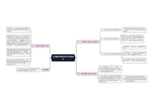 人民银行利率2022年是多少