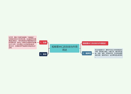 粗粮薏米仁的功效与作用简述