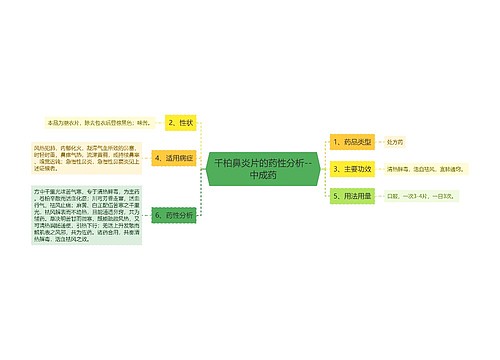 千柏鼻炎片的药性分析--中成药