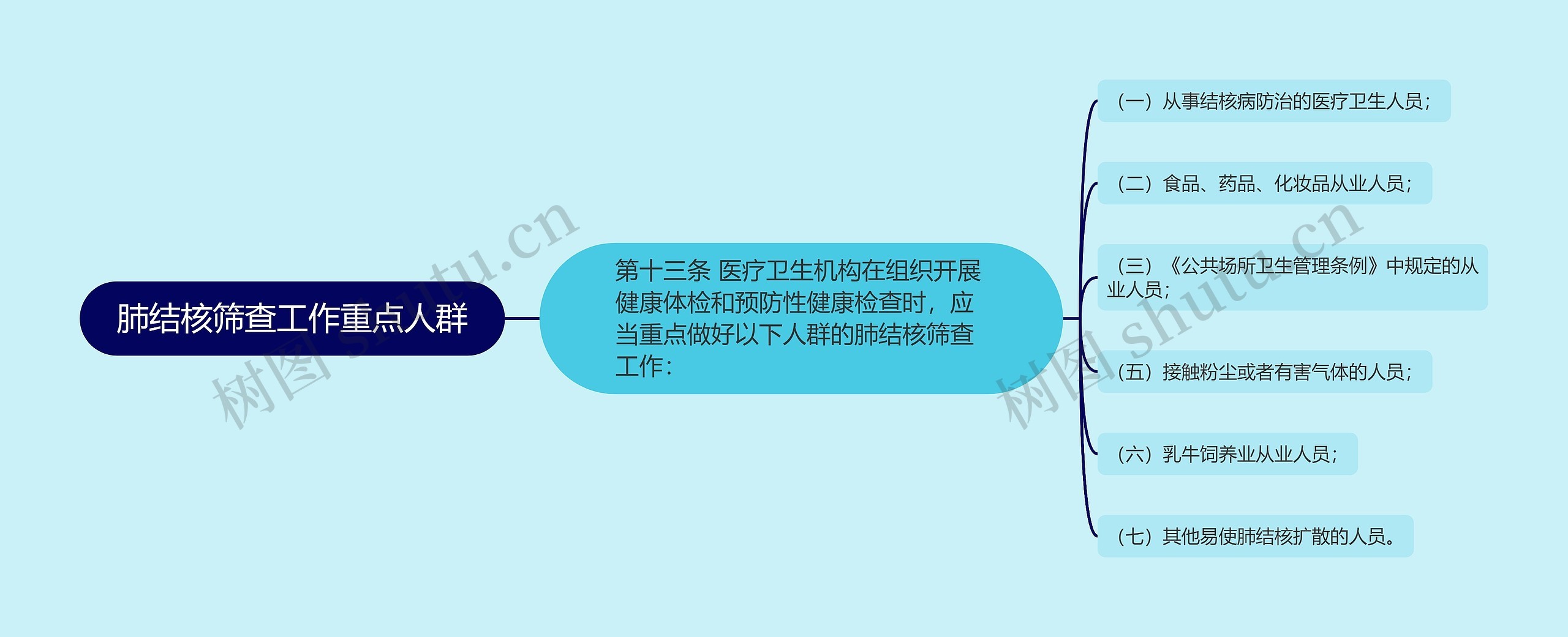 肺结核筛查工作重点人群思维导图