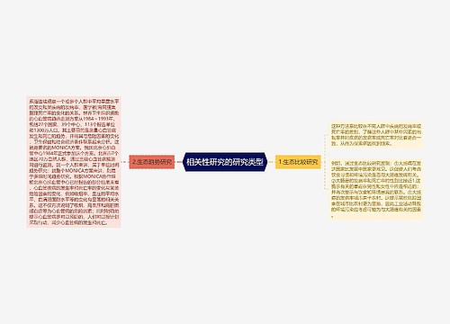 相关性研究的研究类型