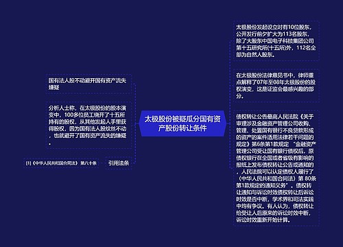 太极股份被疑瓜分国有资产股份转让条件