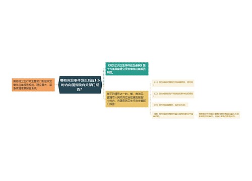 哪些突发事件发生后应1小时内向国务院有关部门报告？