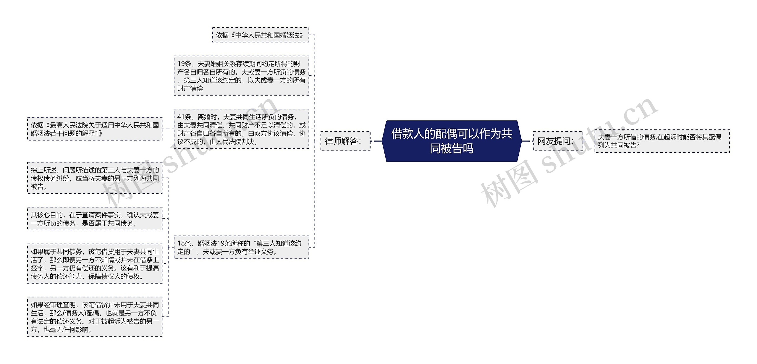 借款人的配偶可以作为共同被告吗思维导图