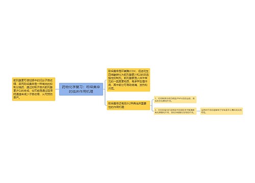 药物化学复习：吲哚美辛的临床作用机理