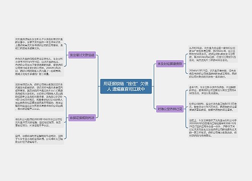 用证据锁链“拴住”欠债人 遗孀赢官司江跃中思维导图