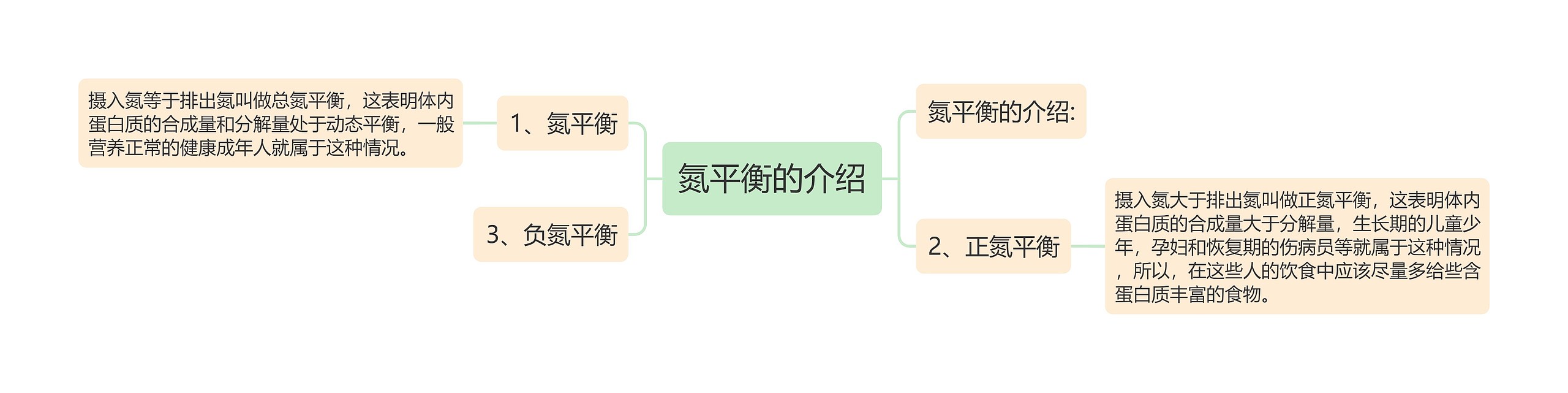 氮平衡的介绍思维导图