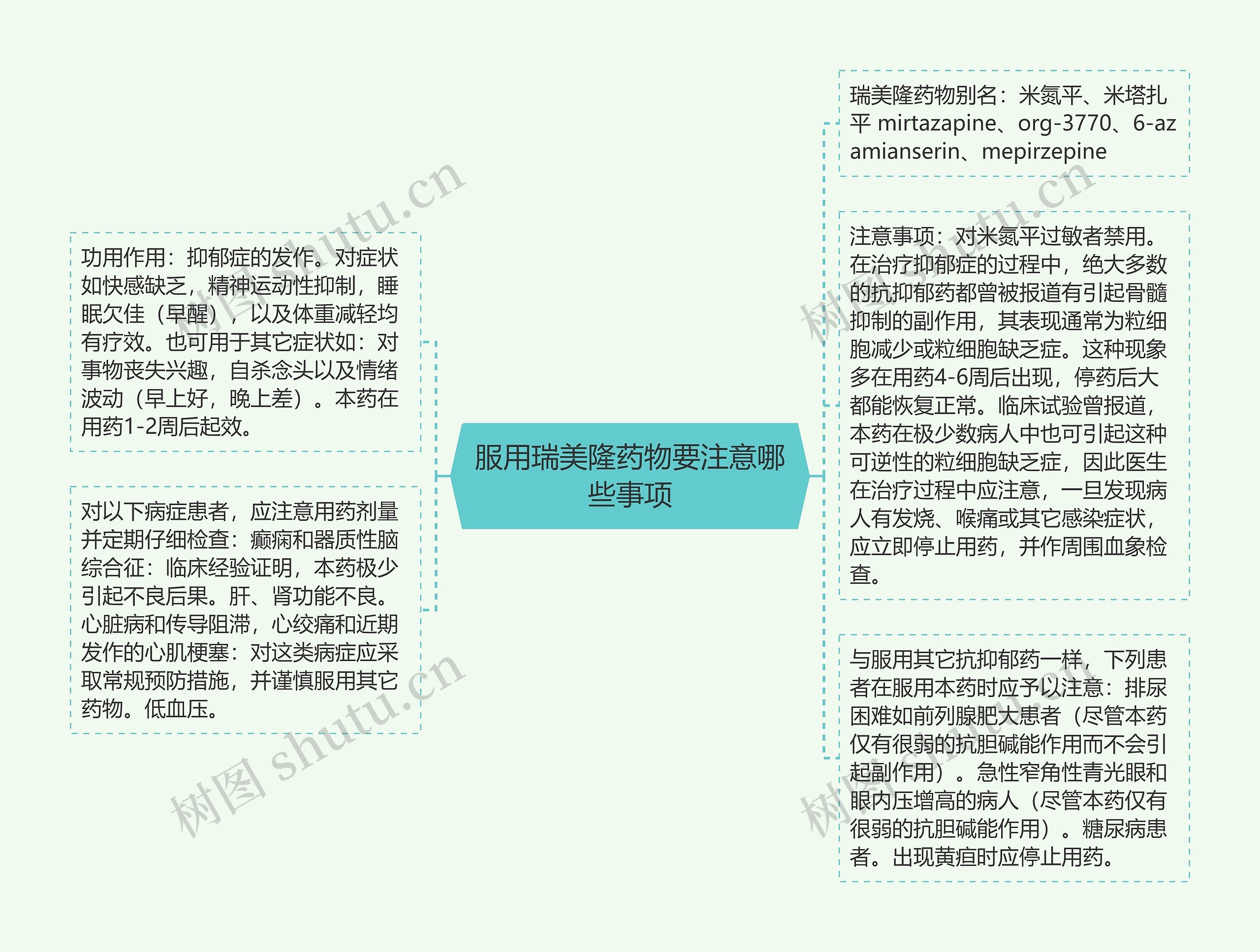 服用瑞美隆药物要注意哪些事项思维导图