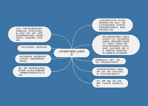 几种食物不要放入冰箱保存