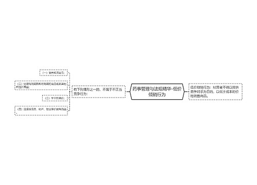 药事管理与法规精华-低价倾销行为