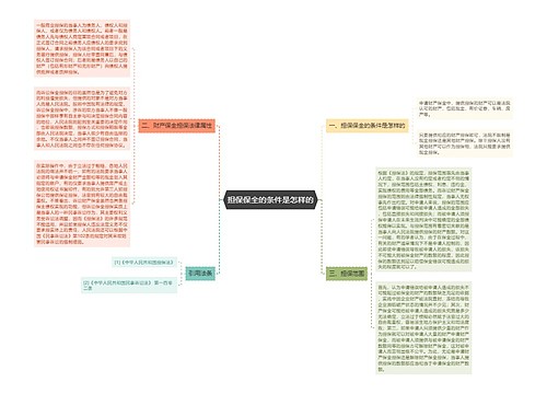 担保保全的条件是怎样的