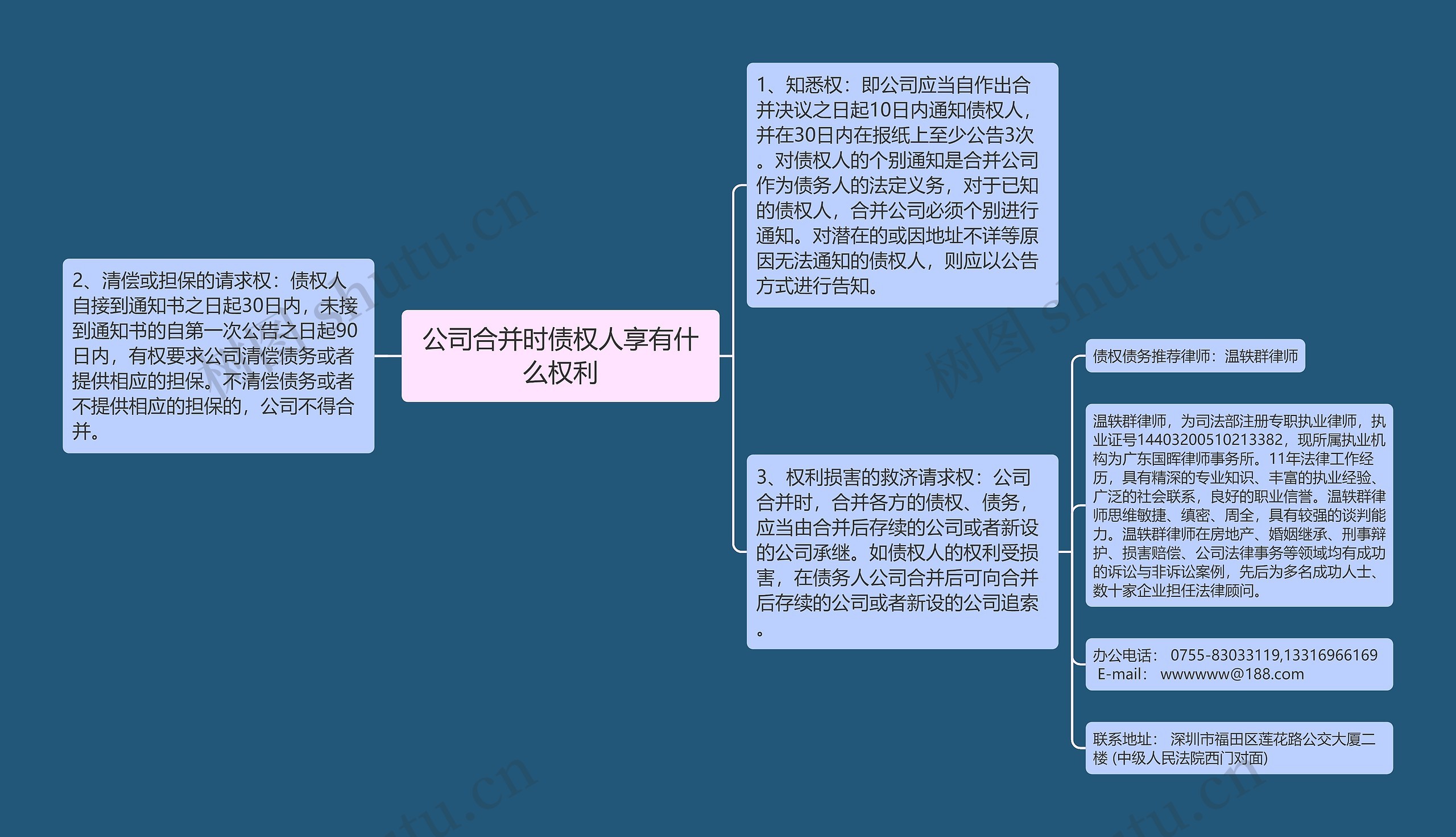 公司合并时债权人享有什么权利思维导图