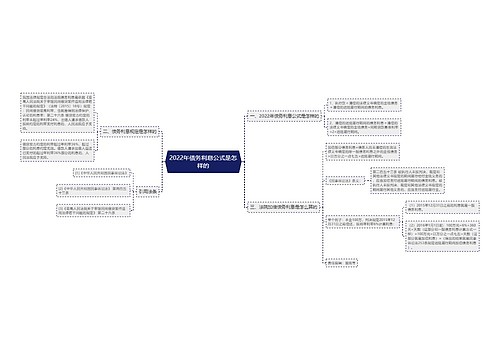2022年债务利息公式是怎样的