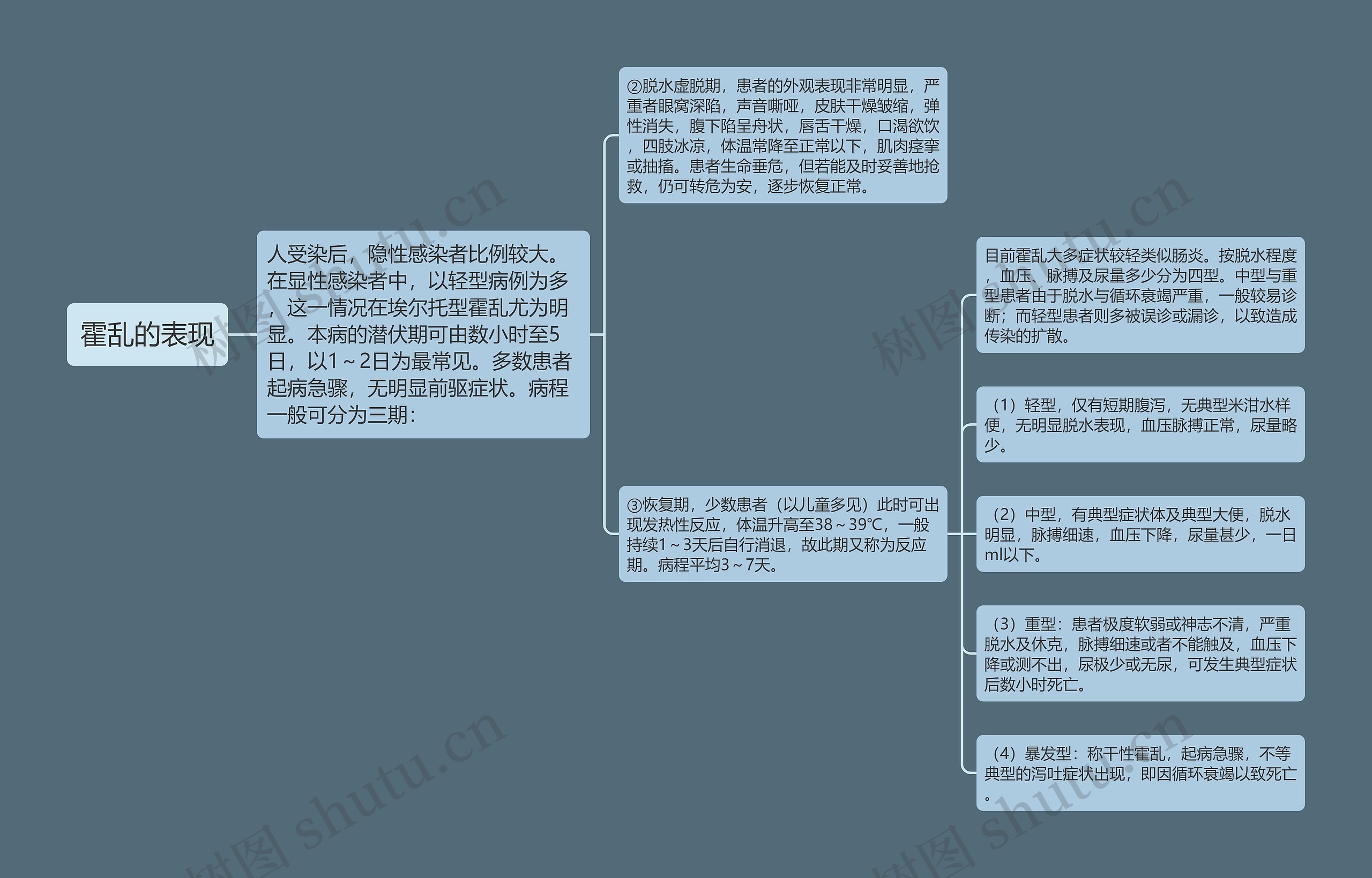 霍乱的表现思维导图