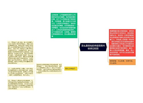 怎么要回他的单据债务纠纷诉讼时效