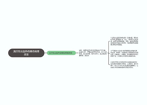 流行性出血热有哪些病理改变