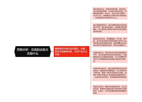 药物分析：杂质的去除方法是什么