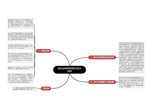 违约金和罚息同时主张支持吗