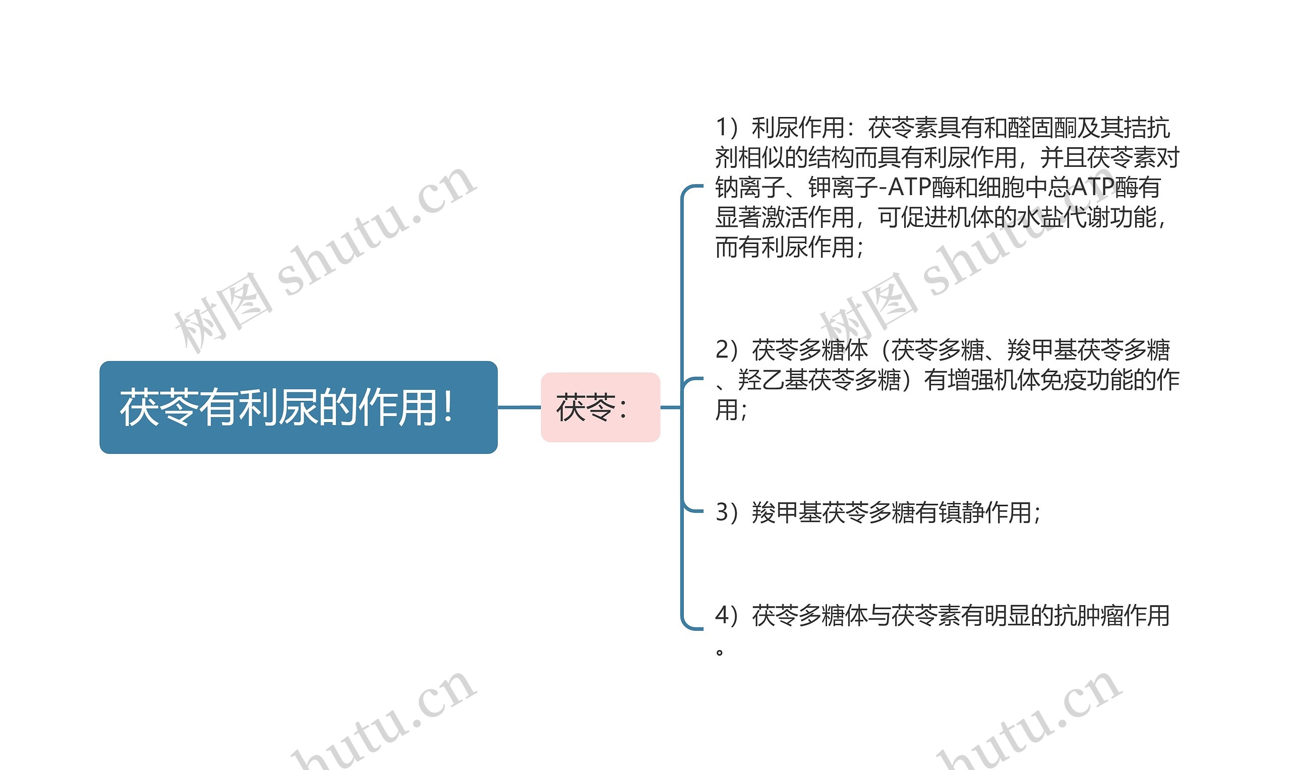 茯苓有利尿的作用！思维导图