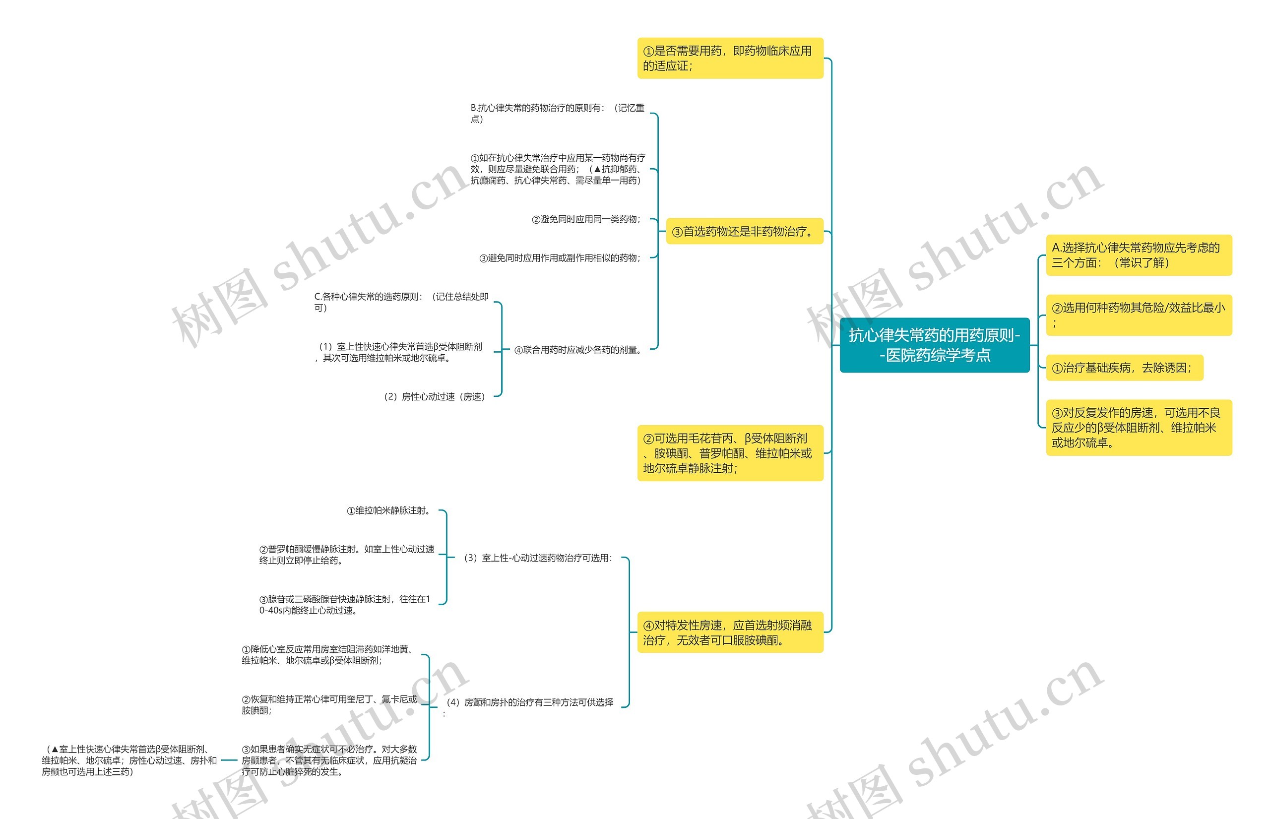 抗心律失常药的用药原则--医院药综学考点 抗心律失常药的用药原则--医院药综学考点