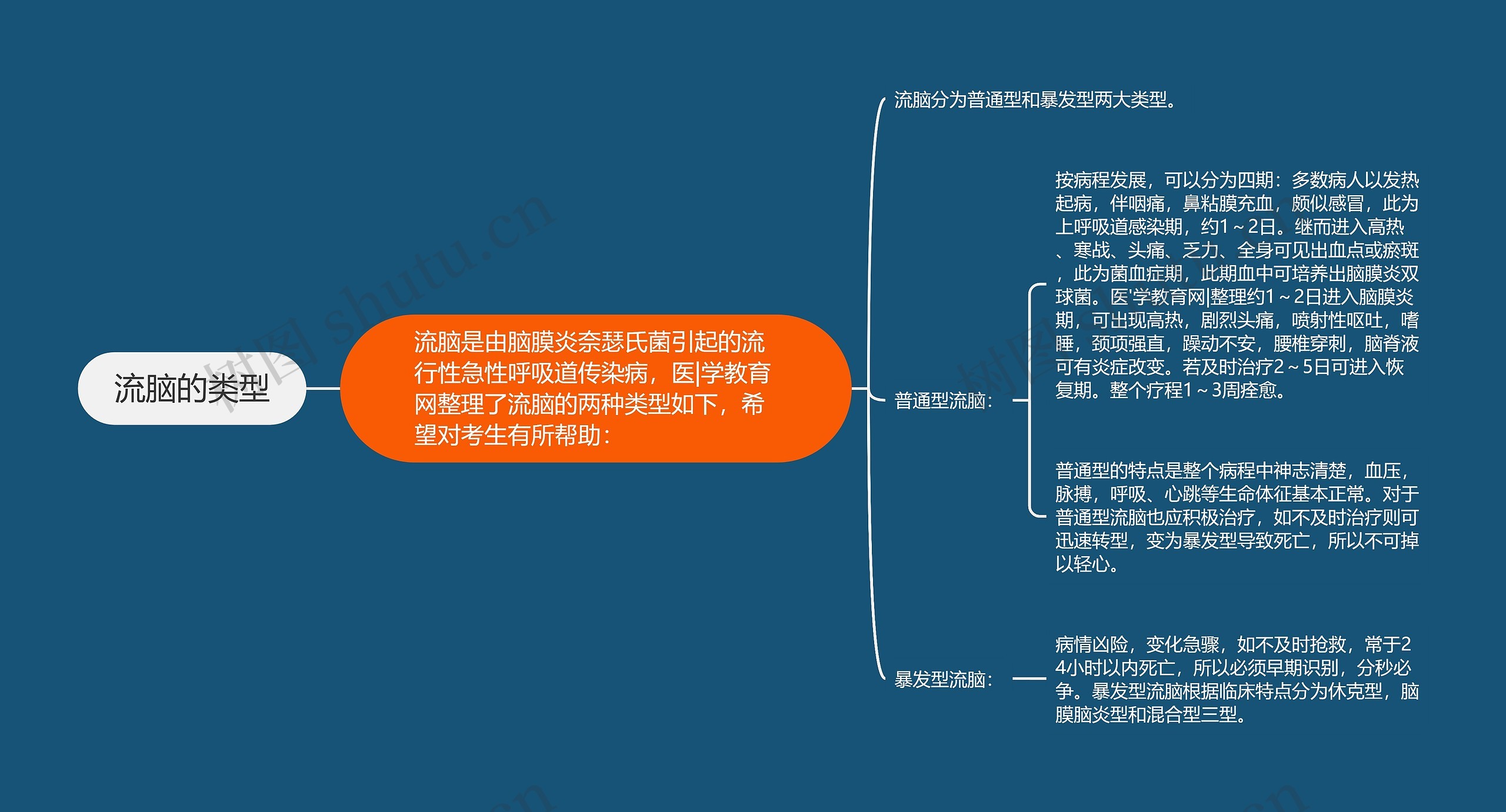 流脑的类型思维导图