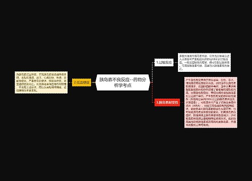 胰岛素不良反应--药物分析学考点