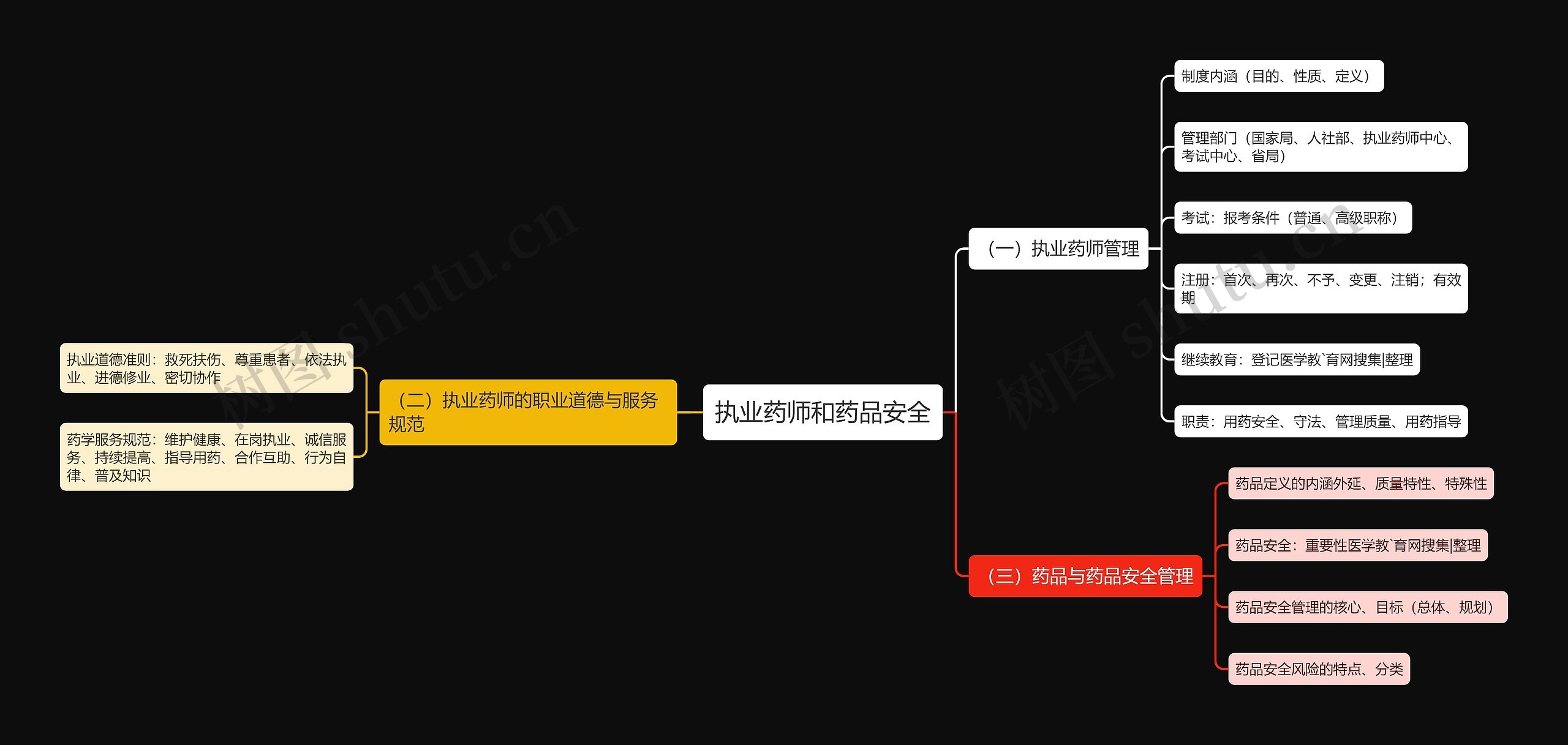 执业药师和药品安全思维导图