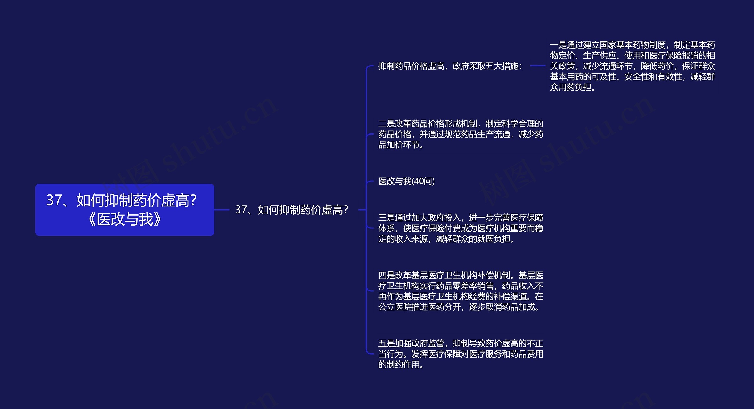 37、如何抑制药价虚高？《医改与我》思维导图