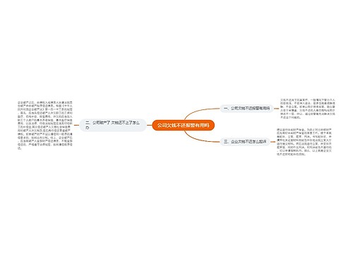 公司欠钱不还报警有用吗