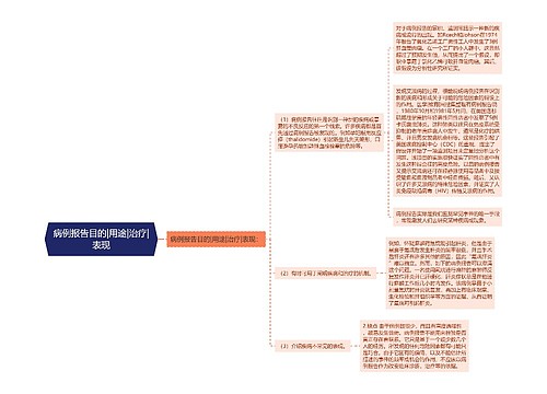 病例报告目的|用途|治疗|表现