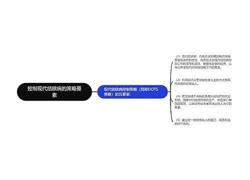 控制现代结核病的策略要素