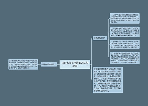 山东省债权申报的方式和期限