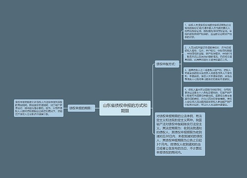 山东省债权申报的方式和期限