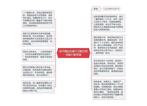 孩子刚出生就不见院方称死胎已被焚烧