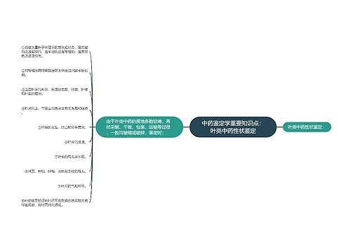 中药鉴定学重要知识点：叶类中药性状鉴定