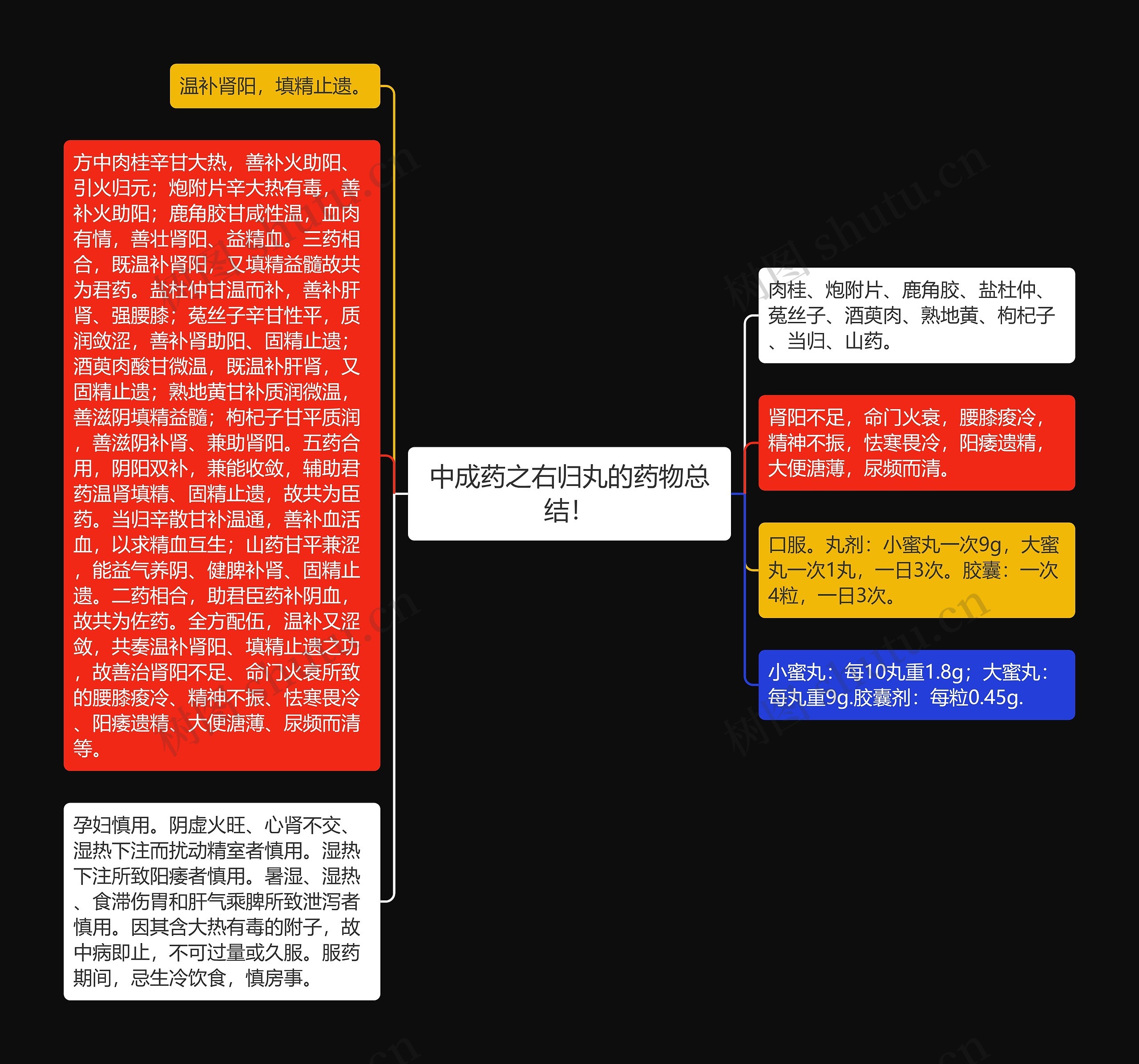 中成药之右归丸的药物总结！