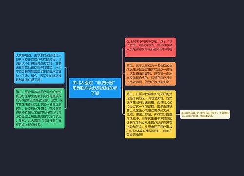 由北大医院“非法行医”想到临床实践到底错在哪了呢