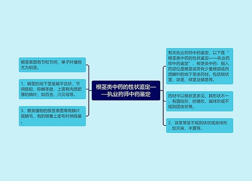 根茎类中药的性状鉴定——执业药师中药鉴定