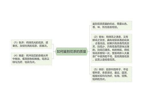 如何鉴别花茶的质量