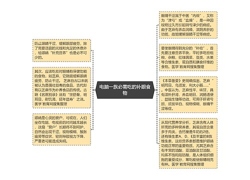 电脑一族必需吃的补眼食物