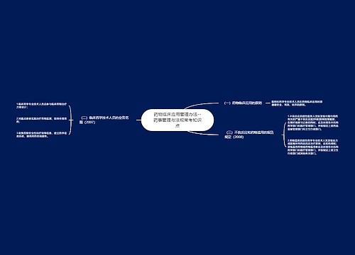 药物临床应用管理办法--药事管理与法规常考知识点