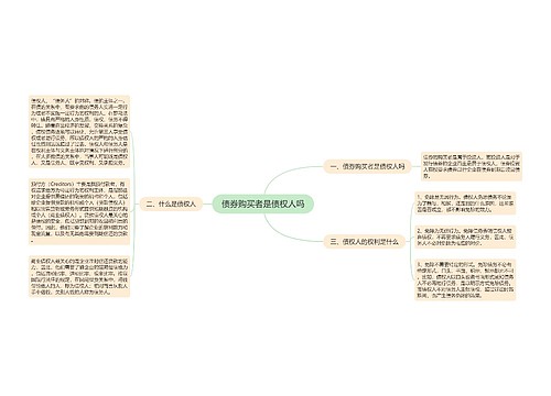 债券购买者是债权人吗