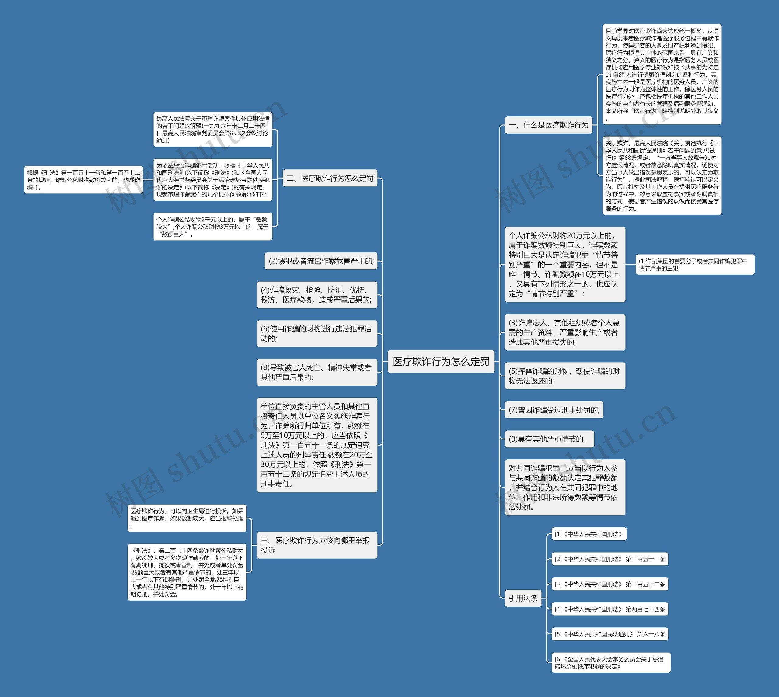 医疗欺诈行为怎么定罚思维导图