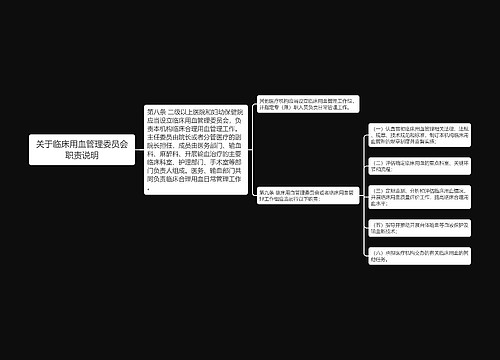 关于临床用血管理委员会职责说明