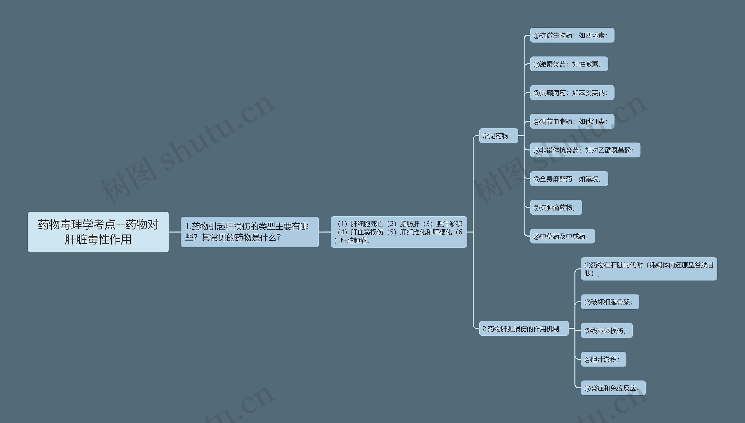 药物毒理学考点--药物对肝脏毒性作用 药物毒理学考点--药物对肝脏毒性作用