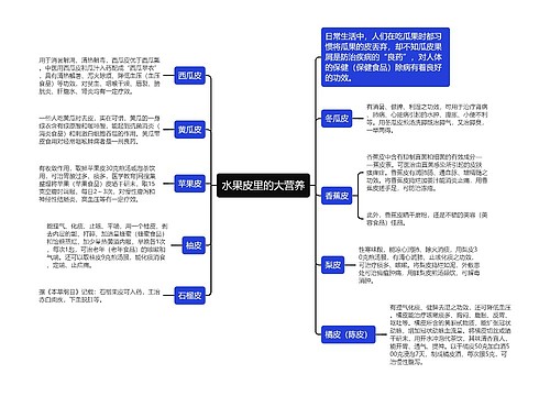 水果皮里的大营养