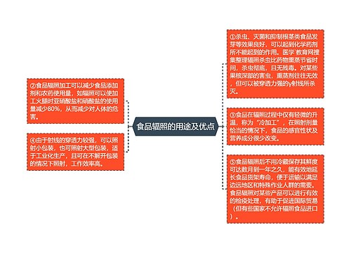 食品辐照的用途及优点